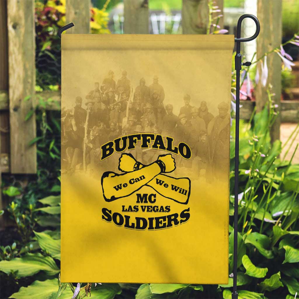African American Buffalo Soldier Garden Flag We Can We Will - Yellow - Wonder Print Shop