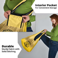 African American Buffalo Soldier Grocery Bag We Can We Will - Yellow - Wonder Print Shop