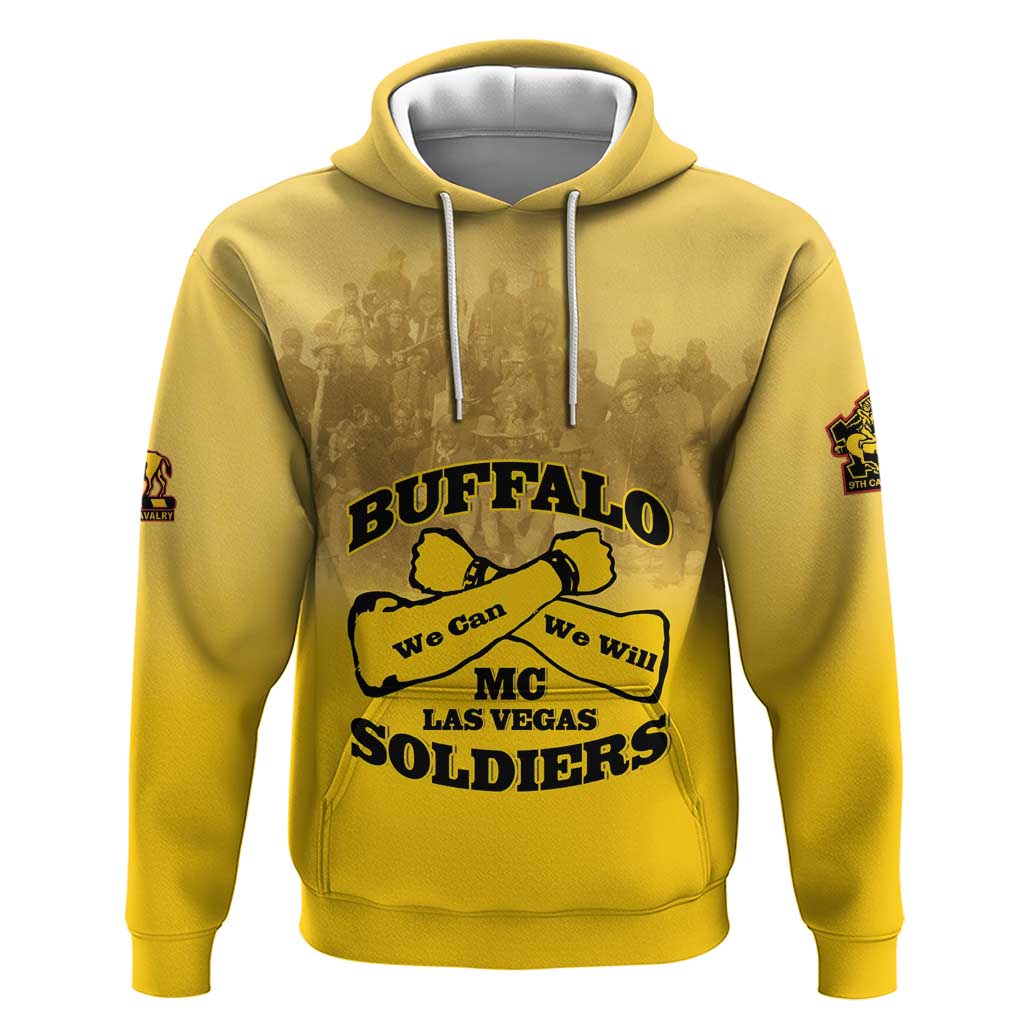 Personalized African American Buffalo Soldier Hoodie We Can We Will - Yellow - Wonder Print Shop