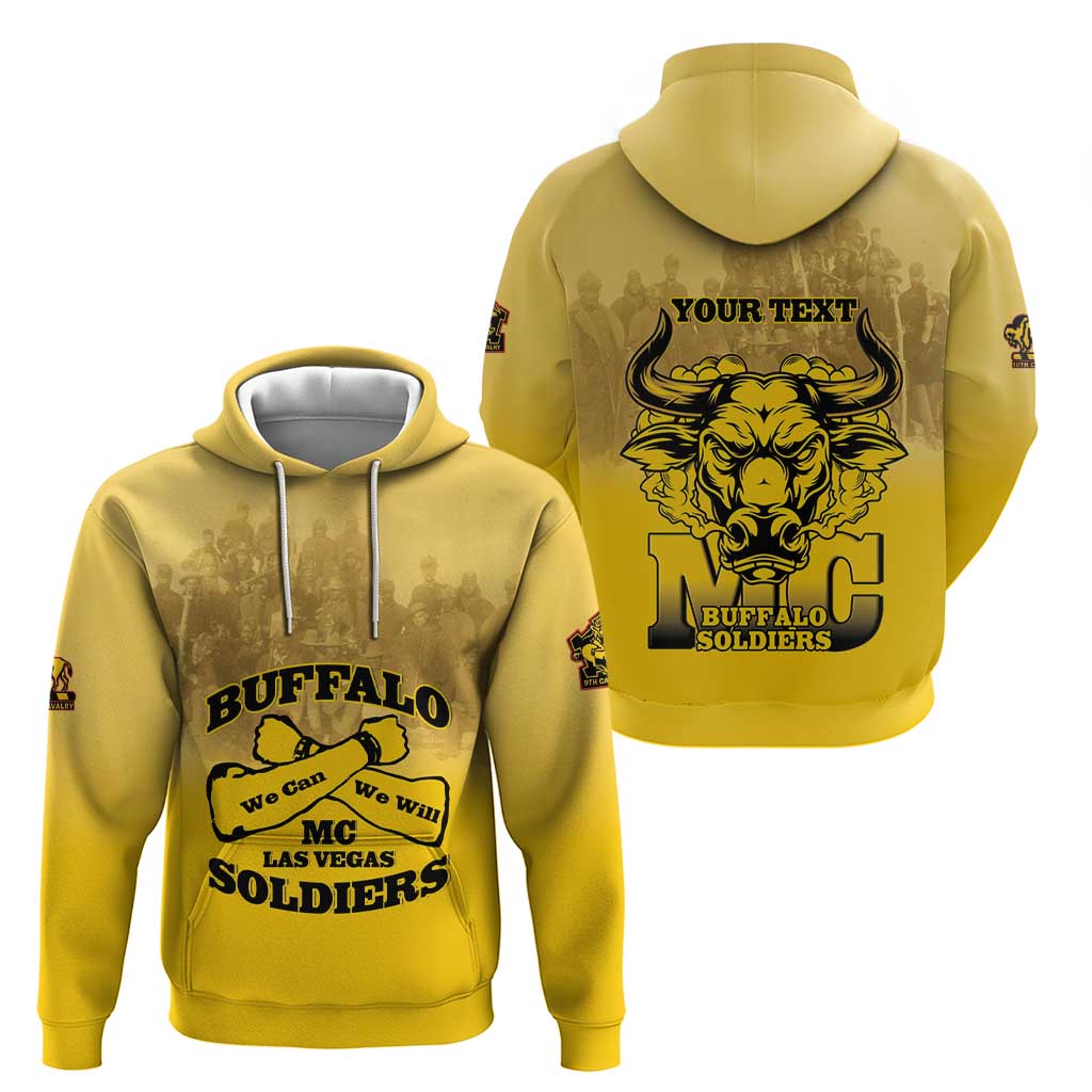 Personalized African American Buffalo Soldier Hoodie We Can We Will - Yellow - Wonder Print Shop