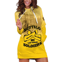 Personalized African American Buffalo Soldier Hoodie Dress We Can We Will - Yellow - Wonder Print Shop