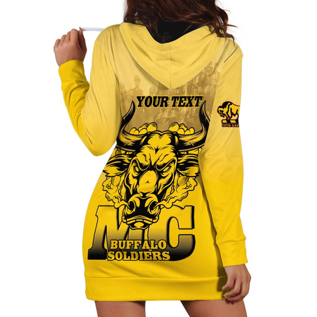 Personalized African American Buffalo Soldier Hoodie Dress We Can We Will - Yellow - Wonder Print Shop