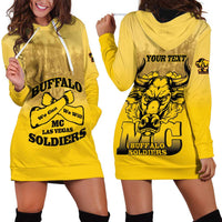 Personalized African American Buffalo Soldier Hoodie Dress We Can We Will - Yellow - Wonder Print Shop