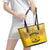 African American Buffalo Soldier Leather Tote Bag We Can We Will - Yellow - Wonder Print Shop
