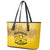 African American Buffalo Soldier Leather Tote Bag We Can We Will - Yellow - Wonder Print Shop