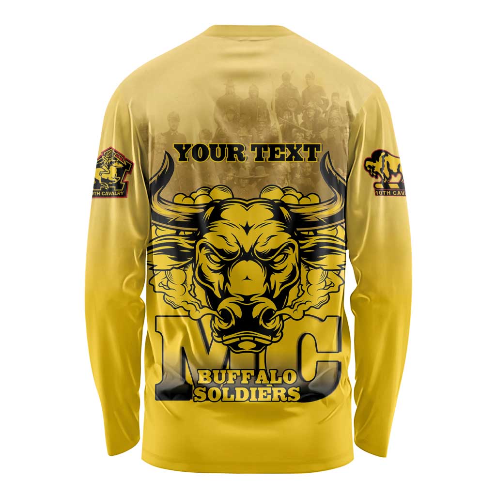 Personalized African American Buffalo Soldier Long Sleeve Shirt We Can We Will - Yellow - Wonder Print Shop