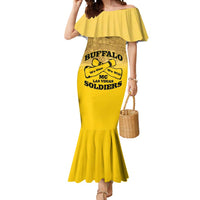 Personalized African American Buffalo Soldier Mermaid Dress We Can We Will - Yellow - Wonder Print Shop