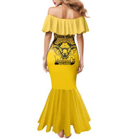 Personalized African American Buffalo Soldier Mermaid Dress We Can We Will - Yellow - Wonder Print Shop