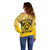 Personalized African American Buffalo Soldier Off Shoulder Sweater We Can We Will - Yellow - Wonder Print Shop