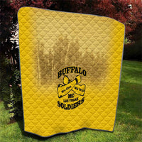 African American Buffalo Soldier Quilt We Can We Will - Yellow - Wonder Print Shop