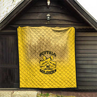 African American Buffalo Soldier Quilt We Can We Will - Yellow - Wonder Print Shop