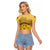 Personalized African American Buffalo Soldier Raglan Cropped T Shirt We Can We Will - Yellow - Wonder Print Shop