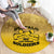 African American Buffalo Soldier Round Carpet We Can We Will - Yellow - Wonder Print Shop