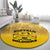 African American Buffalo Soldier Round Carpet We Can We Will - Yellow - Wonder Print Shop
