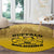 African American Buffalo Soldier Round Carpet We Can We Will - Yellow - Wonder Print Shop