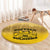 African American Buffalo Soldier Round Carpet We Can We Will - Yellow - Wonder Print Shop