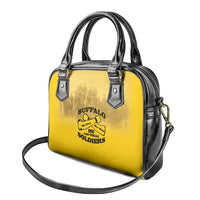 African American Buffalo Soldier Shoulder Handbag We Can We Will - Yellow - Wonder Print Shop