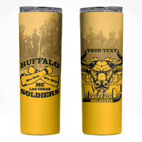 Personalized African American Buffalo Soldier Skinny Tumbler We Can We Will - Yellow - Wonder Print Shop