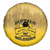 African American Buffalo Soldier Spare Tire Cover We Can We Will - Yellow - Wonder Print Shop