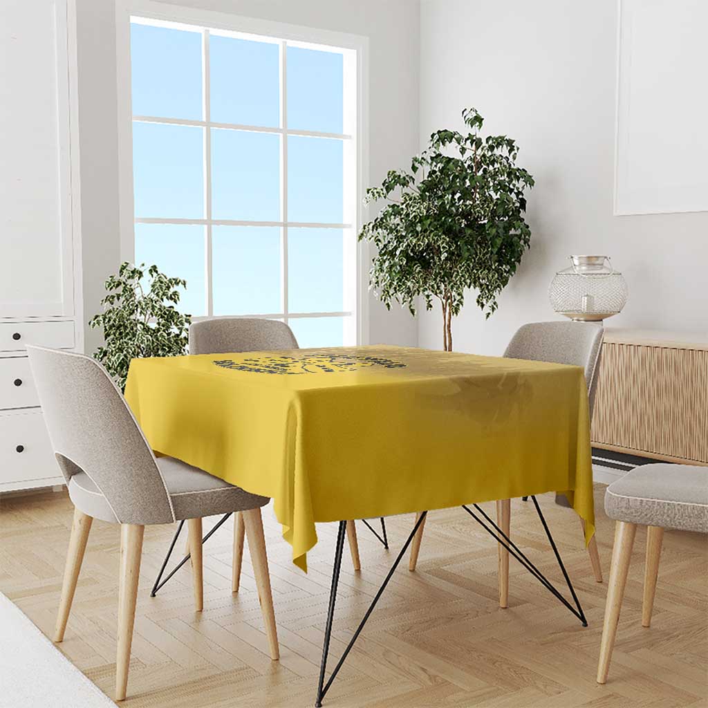 African American Buffalo Soldier Tablecloth We Can We Will - Yellow - Wonder Print Shop