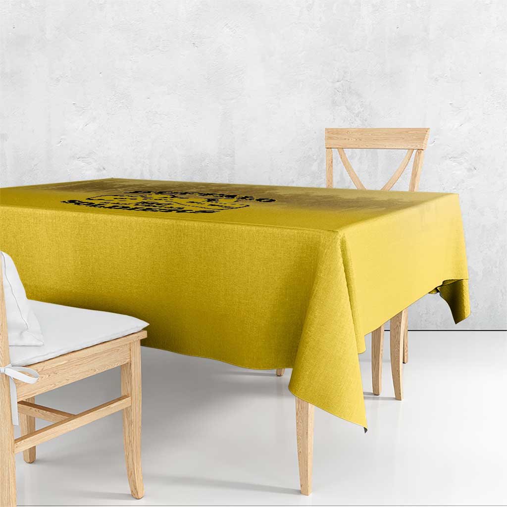 African American Buffalo Soldier Tablecloth We Can We Will - Yellow - Wonder Print Shop
