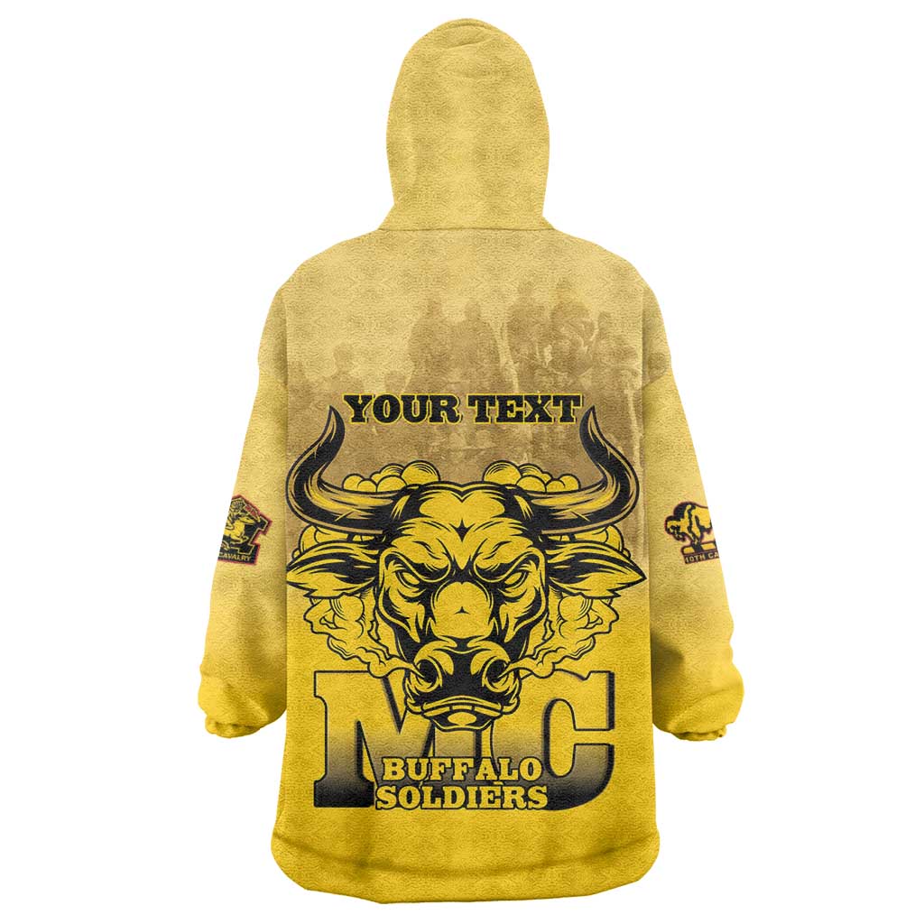 Personalized African American Buffalo Soldier Wearable Blanket Hoodie We Can We Will - Yellow - Wonder Print Shop