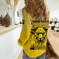 Personalized African American Buffalo Soldier Women Casual Shirt We Can We Will - Yellow - Wonder Print Shop