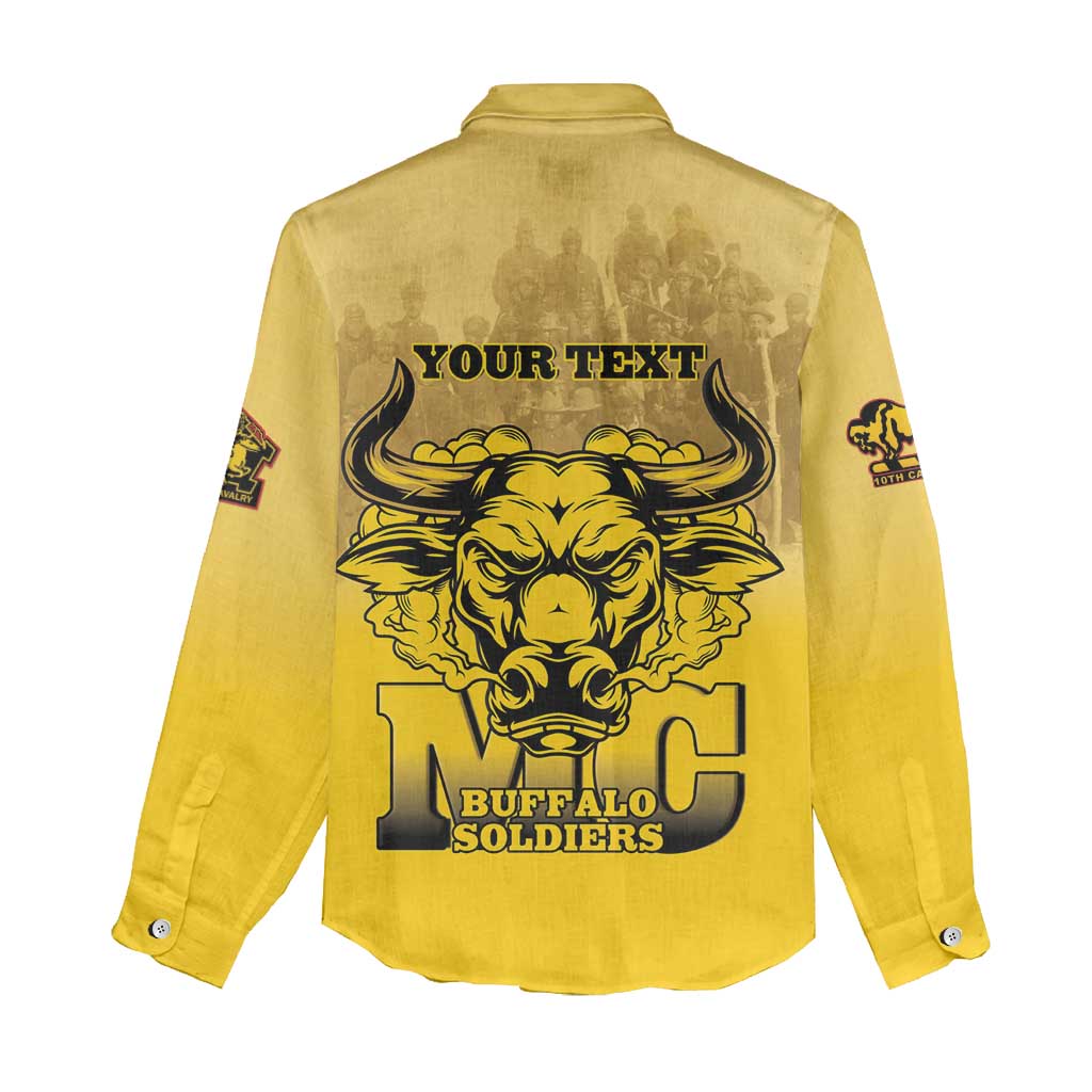 Personalized African American Buffalo Soldier Women Casual Shirt We Can We Will - Yellow - Wonder Print Shop
