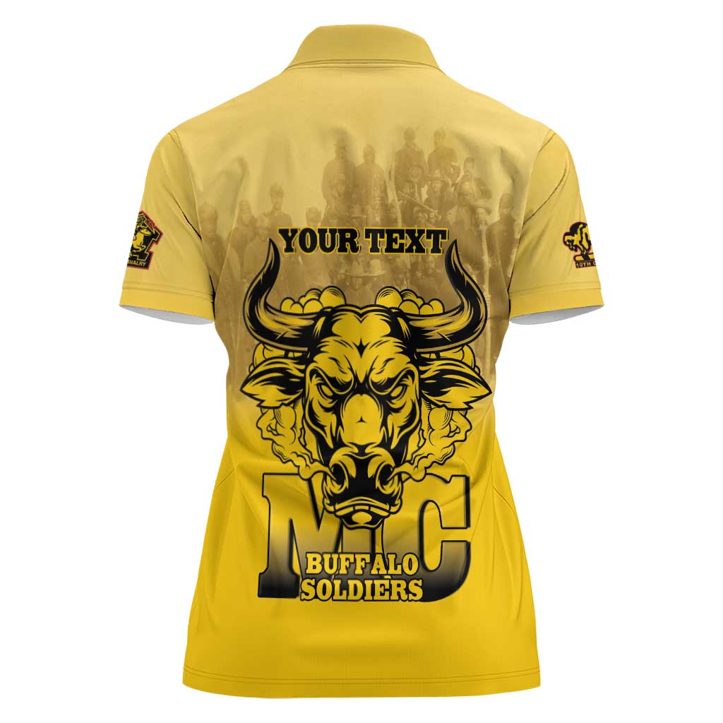 Personalized African American Buffalo Soldier Women Polo Shirt We Can We Will - Yellow - Wonder Print Shop