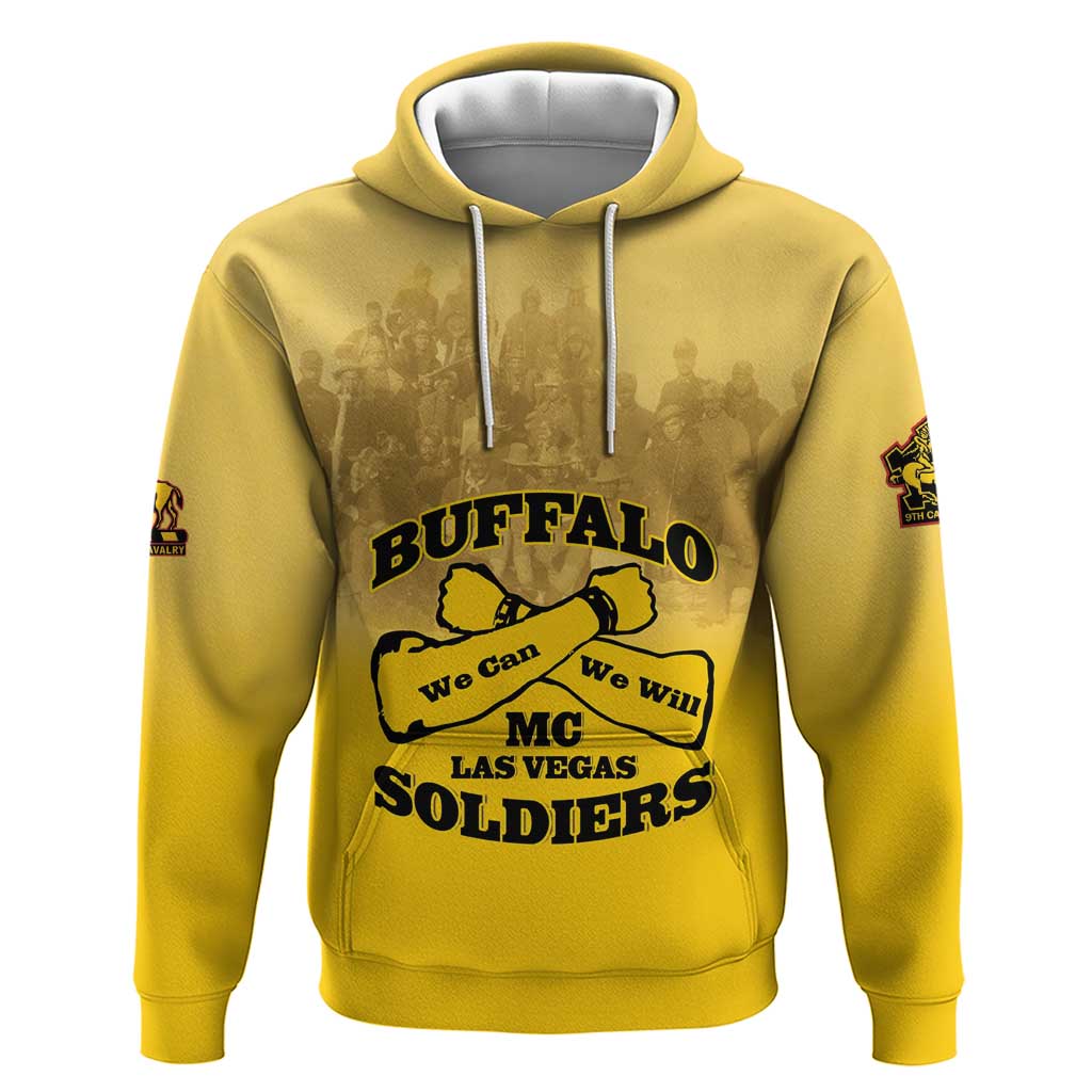 Personalized African American Buffalo Soldier Zip Hoodie We Can We Will - Yellow - Wonder Print Shop