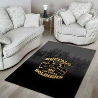 African American Buffalo Soldier Area Rug We Can We Will - Black - Wonder Print Shop