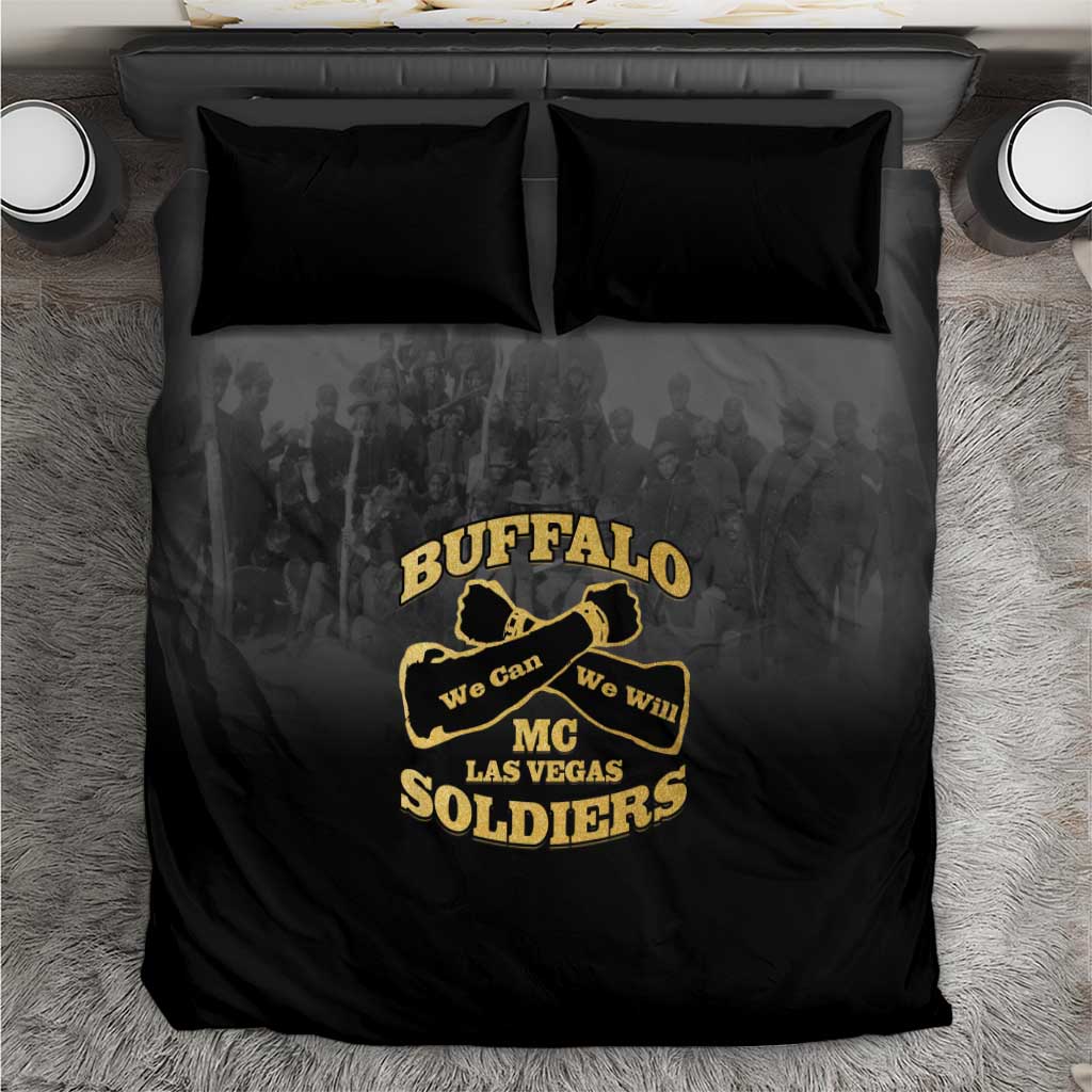African American Buffalo Soldier Bedding Set We Can We Will - Black - Wonder Print Shop