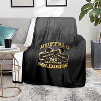 African American Buffalo Soldier Blanket We Can We Will - Black - Wonder Print Shop