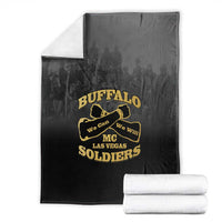 African American Buffalo Soldier Blanket We Can We Will - Black - Wonder Print Shop
