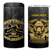 Personalized African American Buffalo Soldier 4 in 1 Can Cooler Tumbler We Can We Will - Black - Wonder Print Shop