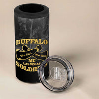 Personalized African American Buffalo Soldier 4 in 1 Can Cooler Tumbler We Can We Will - Black - Wonder Print Shop