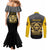 Personalized African American Buffalo Soldier Couples Matching Mermaid Dress and Long Sleeve Button Shirt We Can We Will - Black - Wonder Print Shop