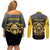 Personalized African American Buffalo Soldier Couples Matching Off Shoulder Short Dress and Long Sleeve Button Shirt We Can We Will - Black - Wonder Print Shop