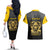 Personalized African American Buffalo Soldier Couples Matching Off The Shoulder Long Sleeve Dress and Hawaiian Shirt We Can We Will - Black - Wonder Print Shop