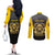 Personalized African American Buffalo Soldier Couples Matching Off The Shoulder Long Sleeve Dress and Long Sleeve Button Shirt We Can We Will - Black - Wonder Print Shop