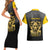 Personalized African American Buffalo Soldier Couples Matching Short Sleeve Bodycon Dress and Hawaiian Shirt We Can We Will - Black - Wonder Print Shop