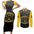 Personalized African American Buffalo Soldier Couples Matching Short Sleeve Bodycon Dress and Long Sleeve Button Shirt We Can We Will - Black - Wonder Print Shop