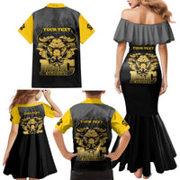 Personalized African American Buffalo Soldier Family Matching Mermaid Dress and Hawaiian Shirt We Can We Will - Black - Wonder Print Shop