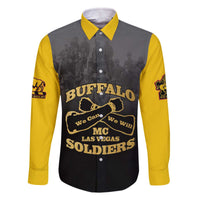 Personalized African American Buffalo Soldier Family Matching Off The Shoulder Long Sleeve Dress and Hawaiian Shirt We Can We Will - Black - Wonder Print Shop