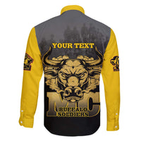 Personalized African American Buffalo Soldier Family Matching Off The Shoulder Long Sleeve Dress and Hawaiian Shirt We Can We Will - Black - Wonder Print Shop