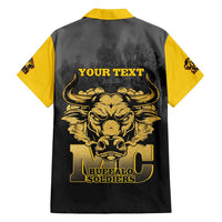 Personalized African American Buffalo Soldier Family Matching Off Shoulder Maxi Dress and Hawaiian Shirt We Can We Will - Black - Wonder Print Shop