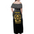 Personalized African American Buffalo Soldier Family Matching Off Shoulder Maxi Dress and Hawaiian Shirt We Can We Will - Black - Wonder Print Shop