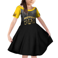 Personalized African American Buffalo Soldier Family Matching Off Shoulder Short Dress and Hawaiian Shirt We Can We Will - Black - Wonder Print Shop
