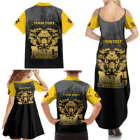 Personalized African American Buffalo Soldier Family Matching Summer Maxi Dress and Hawaiian Shirt We Can We Will - Black - Wonder Print Shop