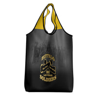 African American Buffalo Soldier Grocery Bag We Can We Will - Black - Wonder Print Shop